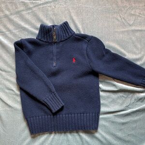 Polo Ralph Lauren kids Dark Blue Zip-Up Sweater